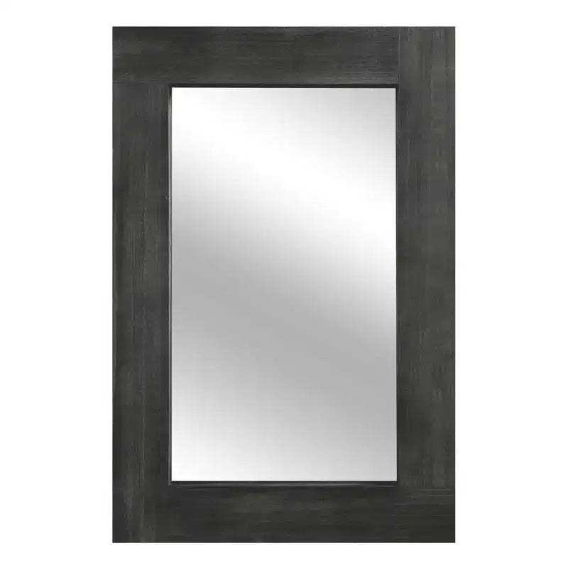 Miroir mural rectangulaire pleine longueur en bois couleur anthracite (sans support) 71 x 31 x 2