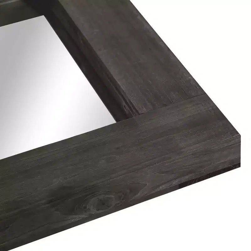 Miroir mural rectangulaire pleine longueur en bois couleur anthracite (sans support) 71 x 31 x 2