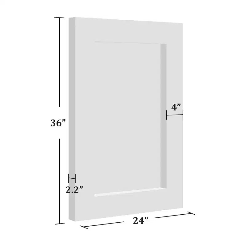 Miroir mural rectangulaire pleine longueur en bois couleur anthracite (sans support) 71 x 31 x 2