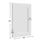 Miroir mural rectangulaire pleine longueur en bois couleur anthracite (sans support) 71 x 31 x 2