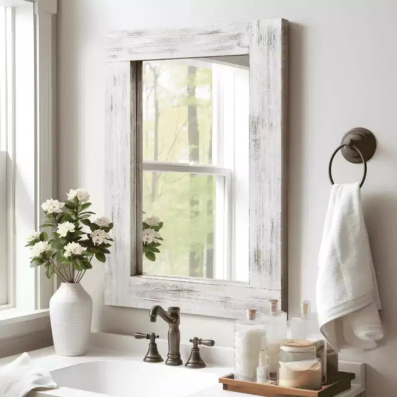 Miroir mural rectangulaire pleine longueur en bois couleur anthracite (sans support) 71 x 31 x 2
