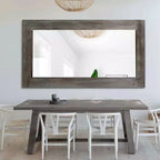 Miroir mural rectangulaire pleine longueur en bois couleur anthracite (sans support) 71 x 31 x 2