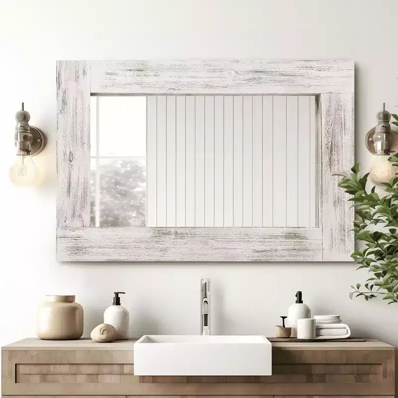 Miroir mural rectangulaire pleine longueur en bois couleur anthracite (sans support) 71 x 31 x 2