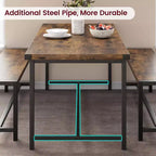 Ensemble table à manger pour 4 personnes avec 2 bancs