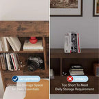 Cadre de lit double/grand lit avec tête de lit bibliothèque à rangement élevé, cadre de lit en bois avec 4 tiroirs de rangement, station de charge intégrée