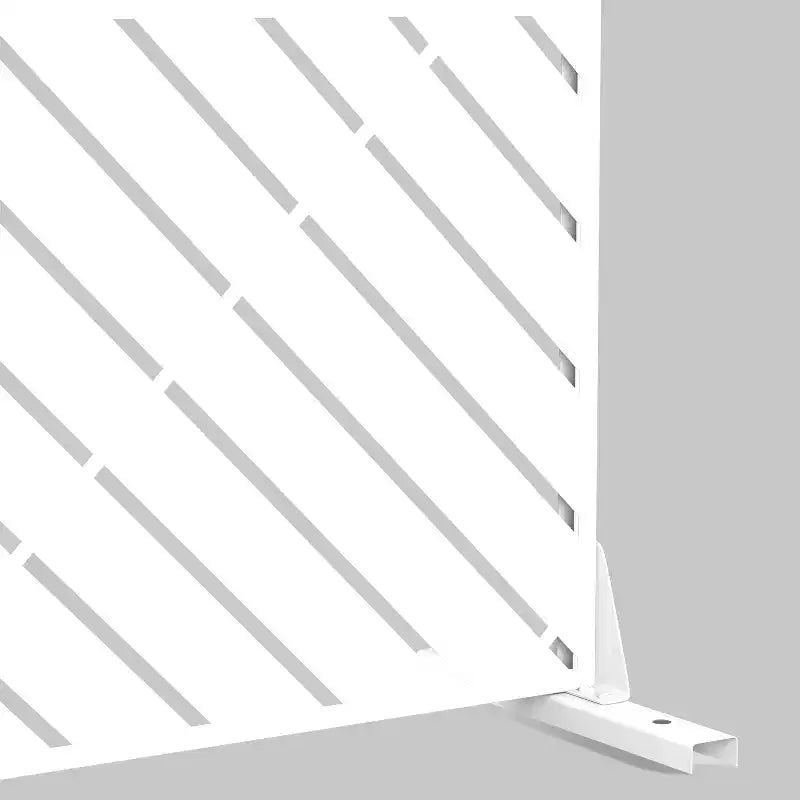 Cloison de séparation rectangulaire autoportante en métal galvanisé de 183 cm pour jardin, extérieur, blanc