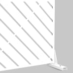 Cloison de séparation rectangulaire autoportante en métal galvanisé de 183 cm pour jardin, extérieur, blanc