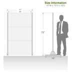 Cloison de séparation rectangulaire autoportante en métal galvanisé de 183 cm pour jardin, extérieur, blanc