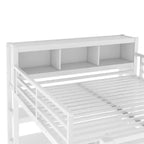 Lit mezzanine en métal avec armoire et bureau en L, lit mezzanine Queen Size avec cubes de rangement et étagères, lit mezzanine robuste pour enfants, adolescents et adultes, blanc