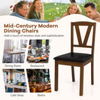 Chaises de salle à manger lot de 2/4 chaises de salle à manger en cuir PU avec dossiers creux