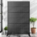 MAYEERTY 72 inch Room Divider Rectangle Prvacy Screen with Galvanized Frame Garden Fence Patio Black