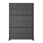Paravent rectangulaire de 183 cm pour l'intimité, avec cadre galvanisé, pour jardin et terrasse, noir