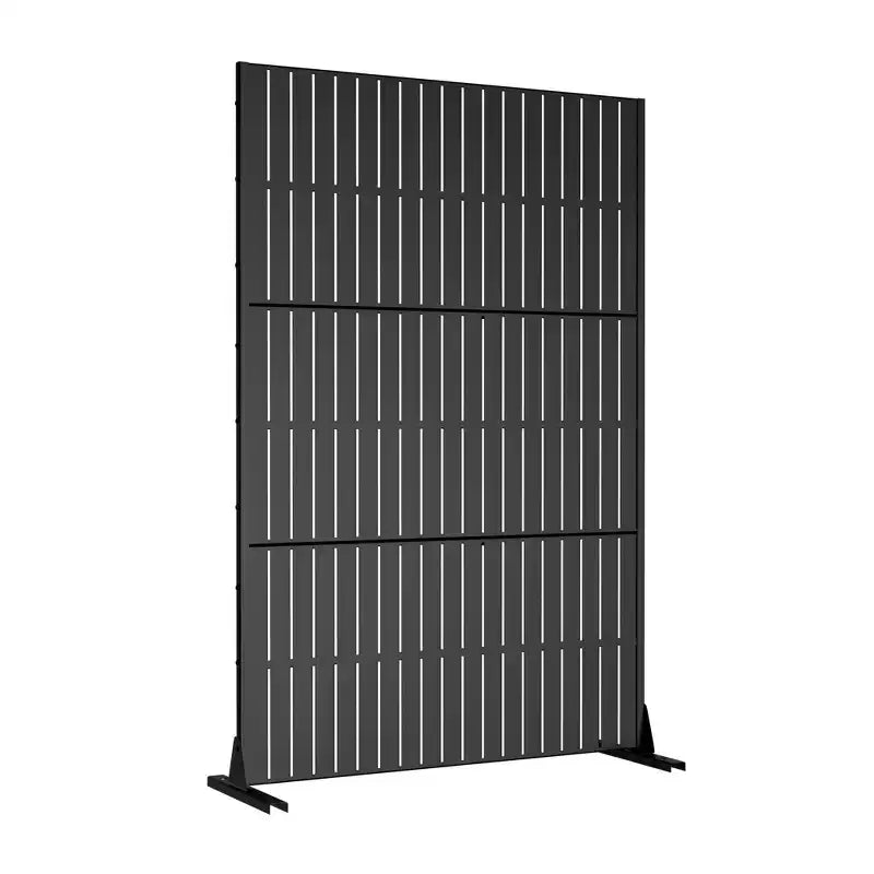 Paravent rectangulaire de 183 cm pour l'intimité, avec cadre galvanisé, pour jardin et terrasse, noir