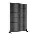 Paravent rectangulaire de 183 cm pour l'intimité, avec cadre galvanisé, pour jardin et terrasse, noir