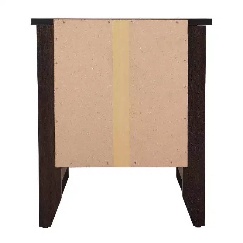 Table de chevet rectangulaire marron avec tiroir en bois de cerisier, 61 cm H x 53 cm L, pour salon et chambre