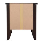 Table de chevet rectangulaire marron avec tiroir en bois de cerisier, 61 cm H x 53 cm L, pour salon et chambre