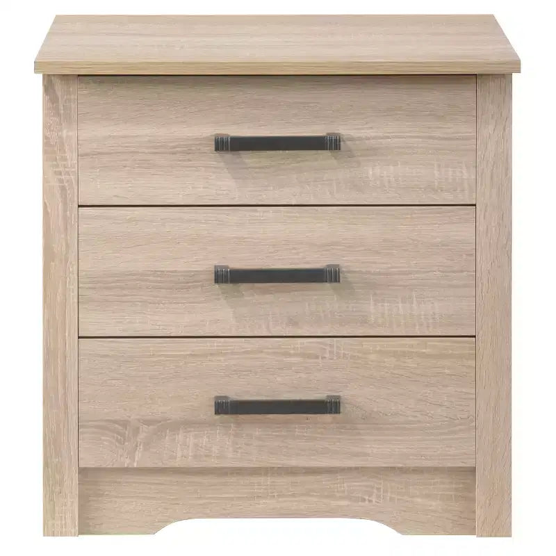 Table de chevet en bois rectangulaire jaune avec 3 tiroirs, 23 po H x 22 po L, pour salon et chambre