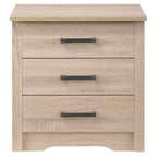 Table de chevet en bois rectangulaire jaune avec 3 tiroirs, 23 po H x 22 po L, pour salon et chambre