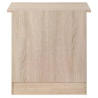 Table de chevet en bois rectangulaire jaune avec 3 tiroirs, 23 po H x 22 po L, pour salon et chambre