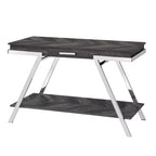 Table d'appoint Roma en métal et bois gris foncé