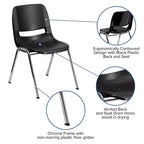 Chaise empilable ergonomique pour enfant HERCULES Série 440 lb. avec coque et hauteur d'assise de 14 po