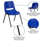 Chaise empilable ergonomique pour enfant HERCULES Série 440 lb. avec coque et hauteur d'assise de 14 po