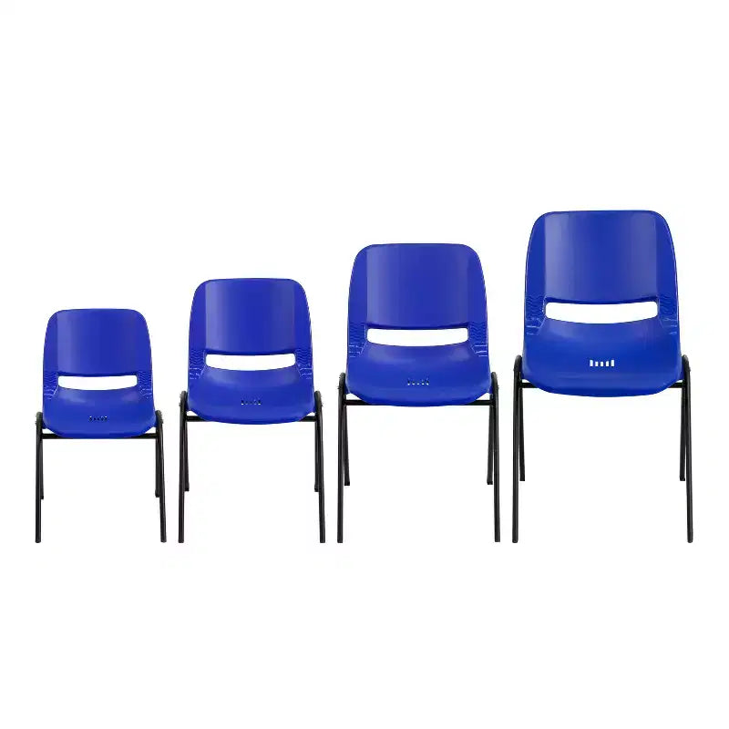 Chaise empilable ergonomique pour enfant HERCULES Série 440 lb. avec coque et hauteur d'assise de 14 po