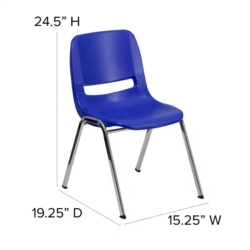 Chaise empilable ergonomique pour enfant HERCULES Série 440 lb. avec coque et hauteur d'assise de 14 po