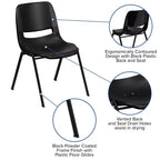 Chaise empilable ergonomique pour enfant HERCULES Série 440 lb. avec coque et hauteur d'assise de 14 po