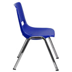 Chaise empilable ergonomique pour enfant HERCULES Série 440 lb. avec coque et hauteur d'assise de 14 po