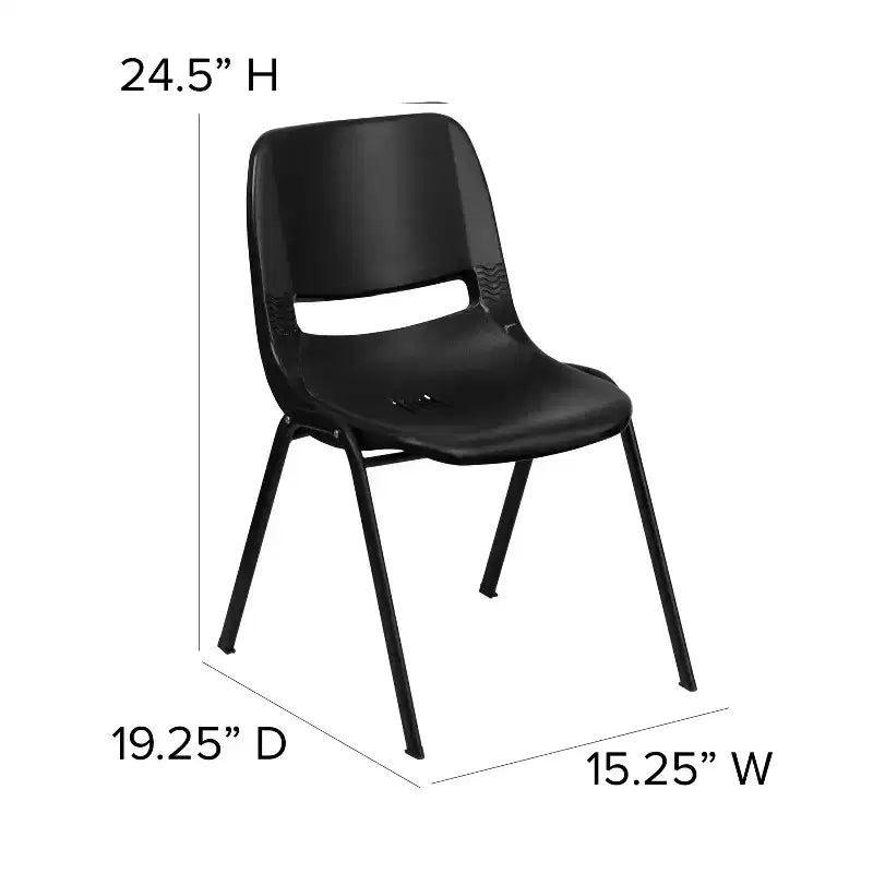 Chaise empilable ergonomique pour enfant HERCULES Série 440 lb. avec coque et hauteur d'assise de 14 po