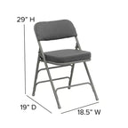 Chaises pliantes en métal HERCULES avec sièges rembourrés