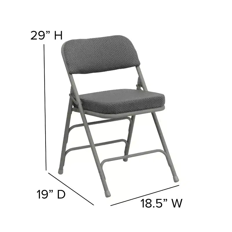 Chaises pliantes en métal HERCULES avec sièges rembourrés