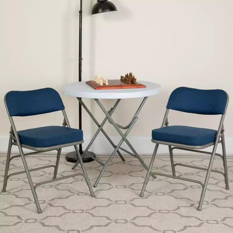 Chaises pliantes en métal HERCULES avec sièges rembourrés