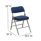 Chaises pliantes en métal HERCULES avec sièges rembourrés