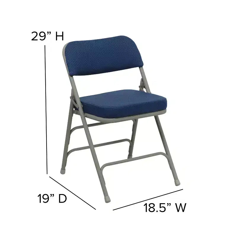 Chaises pliantes en métal HERCULES avec sièges rembourrés