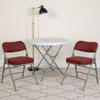 Chaises pliantes en métal HERCULES avec sièges rembourrés