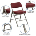 Chaises pliantes en métal HERCULES avec sièges rembourrés