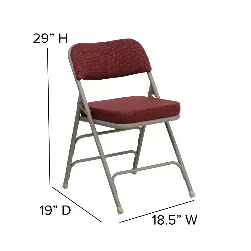 Chaises pliantes en métal HERCULES avec sièges rembourrés