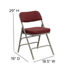 Chaises pliantes en métal HERCULES avec sièges rembourrés