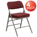 Chaises pliantes en métal HERCULES avec sièges rembourrés