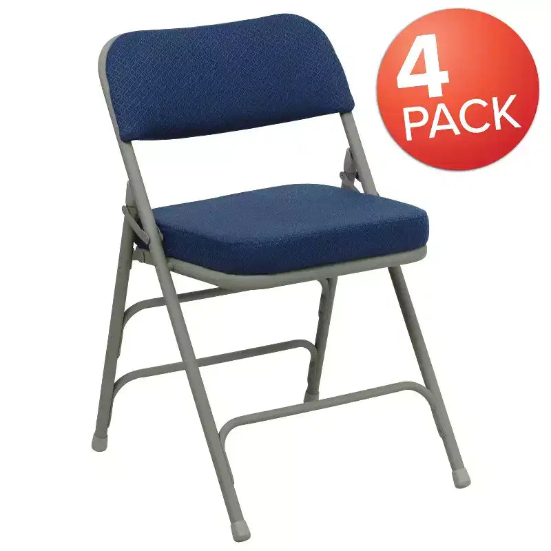 Chaises pliantes en métal HERCULES avec sièges rembourrés