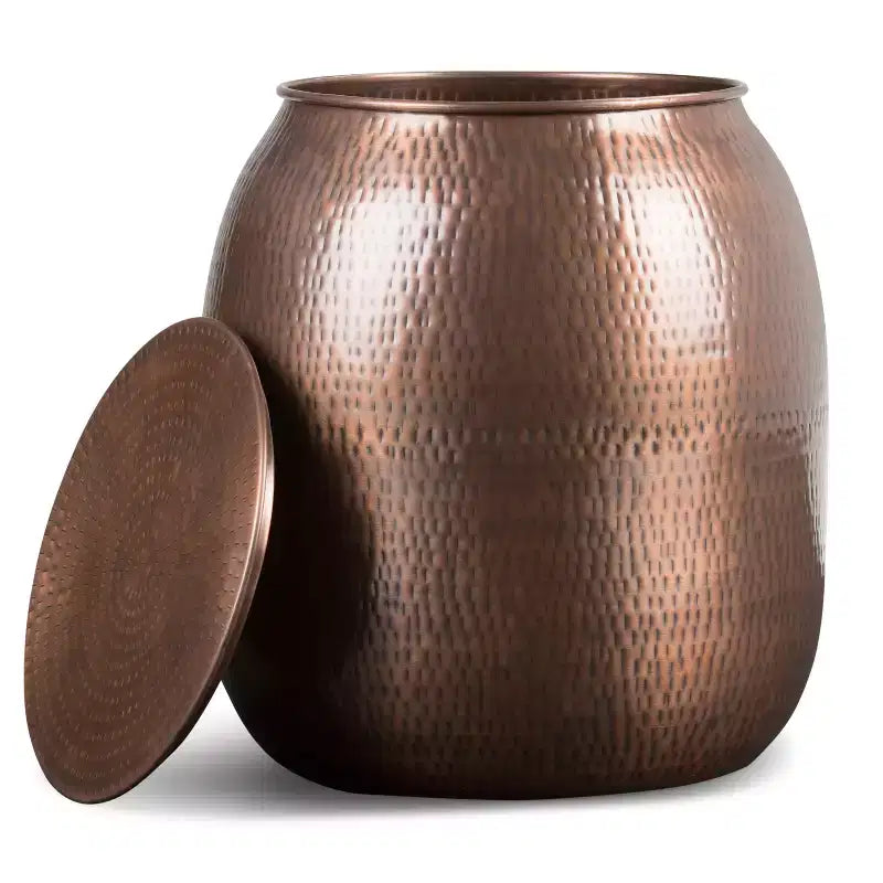 Table d'appoint de rangement en métal