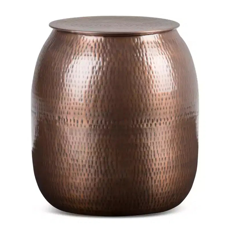 Table d'appoint de rangement en métal