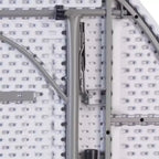 Table pliante de banquet ronde en plastique blanc granit de 1,80 m avec poignée