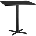Emma and Oliver 42 Square Laminate Table Top with 33x33 Bar Height Table Base