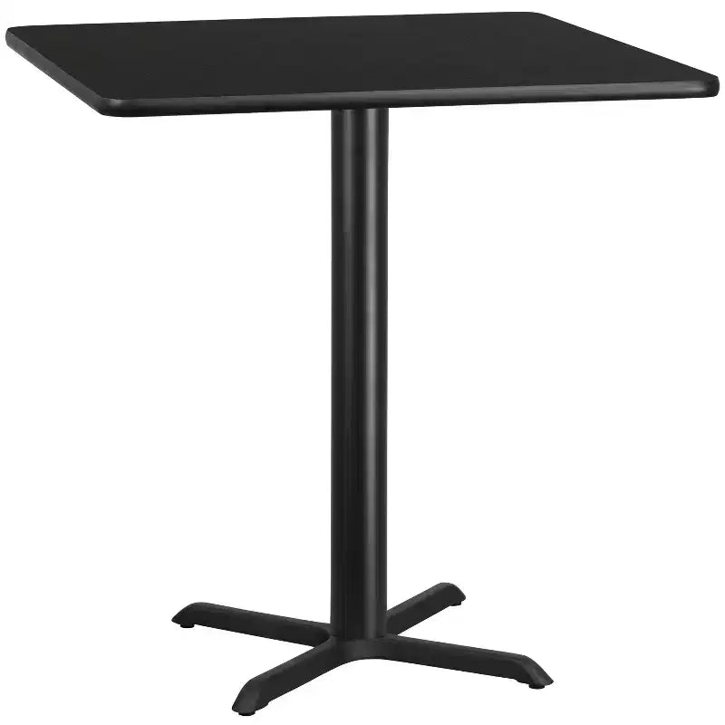 Emma and Oliver 42 Square Laminate Table Top with 33x33 Bar Height Table Base