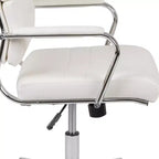 Fauteuil de bureau de direction pivotant contemporain en similicuir avec dossier haut