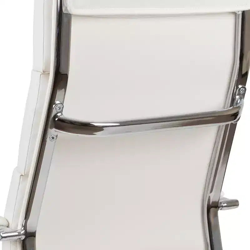 Fauteuil de bureau de direction pivotant contemporain en similicuir avec dossier haut