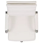 Fauteuil de bureau de direction pivotant contemporain en similicuir avec dossier haut